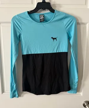 PINK Victoria's Secret Turquoise Blue Ultimate T‑Shirt Size Small thumbnail 1
