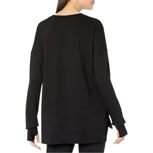 Sweaty Betty After Class Longline Crewneck Oversized Black Sweatshirt‎ Small thumbnail 2