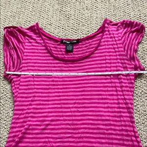 Planet Gold Pink Striped Short Sleeve Tee thumbnail 3