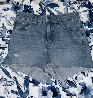 Express High Rise Denim Shorts thumbnail 1