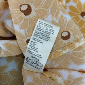FREE PEOPLE Rosalee Midi Dress Yellow Combo Floral Cutout Back Boho X-Small thumbnail 12
