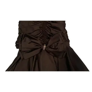 VTG 80’s Lillie Rubin 8 10 Formal Dress Gown Detachable Skirt Black Satin Party thumbnail 5