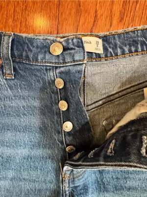 Abercrombie High Rise Dad Shorts Size 28 thumbnail 4