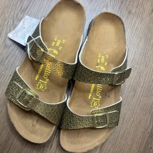 Papillio Sandals Women's Arizona Scale Pattern Metallic Gold Size 41 L10 M8 thumbnail 4