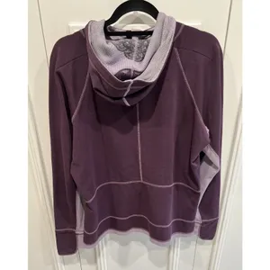 Title Nine Purple Full Zip‎ Hooded Jacket Size Large RN121896 Thumbholes thumbnail 3