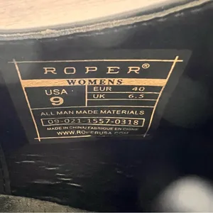 ROPER Women's Sarah Tooled Inlay Pointed Toe Shorties Boot Size 9 #423A thumbnail 7