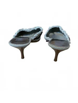 Y2K Rampage Breezy Thong Kitten Heel Sandals Embellished Vintage Women's Size 7 thumbnail 4