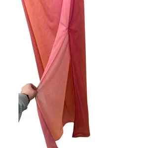 Princess Polly Rosalina Sheer Maxi Dress 8 Pink Orange Ombre Mesh‎ Slit NEW thumbnail 4