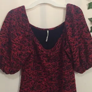 Free People Red Sunset Puff Sleeve Mini Dress thumbnail 12