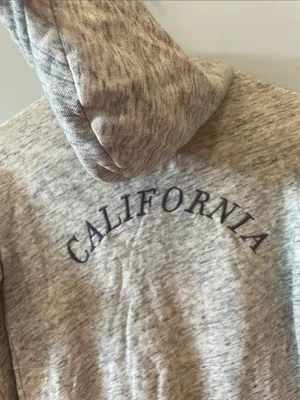 Hollister Light Heather Gray Pullover Hoodie with Logo thumbnail 2