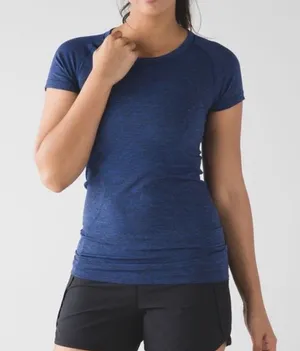 Lululemon BLUE SWIFTLY SHORT SLEEVE TOP SIZE 4 thumbnail 1