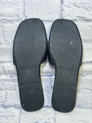 TORY BURCH Double T Sport Leather Slide Sandal Perfect Black Size 9.5 (40) thumbnail 10