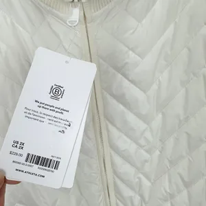 Athleta Mendocino Puffer Coat Quilted White Light Quilted Belted Size 2X NWT thumbnail 8
