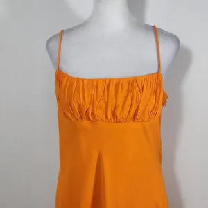 Olivaceous Orange Sundress with Ruched Bust NWT Size Large Orange Slip Dress thumbnail 2