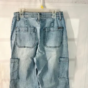 Joe’s Jeans Light Blue Relaxed High Waist Wide Leg Cargo Nolan Jeans Size 26 thumbnail 7