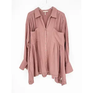 Free People The Voyager Long Sleeve Shirtdress Women's M‎ Boho Chic thumbnail 2