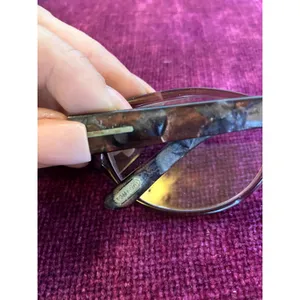 TOM FORD 90's Glasses Eyeglass Frames Floral Plum Purple AS-IS w Discoloration thumbnail 4