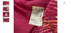 Hot Pink sequin Dress Size L thumbnail 2
