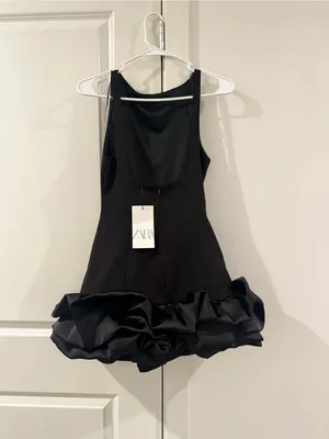Zara Combination Puff Hem Jumpsuit Dress thumbnail 3
