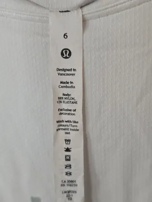 O lululemon athletica White Cropped Long-Sleeve Logo Sweatshirt Size 6 thumbnail 4