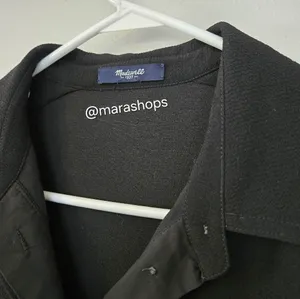 Madewell Moviehouse Shirt Black Dress thumbnail 5