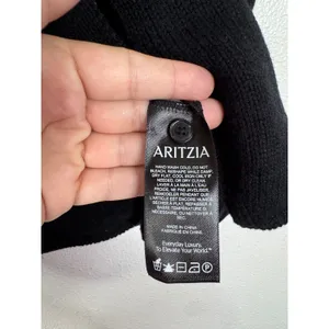Wilfred Aritzia Black Knit V-Neck Cropped Sweater Vest Wool Cotton Blend Small thumbnail 4