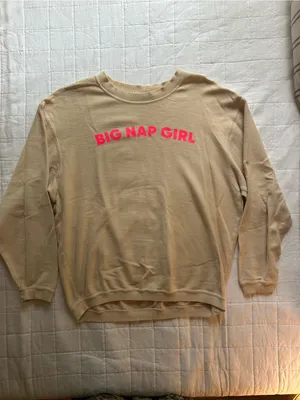 Big Nap Girl Cream Chicka D Corded Sweatshirt thumbnail 2