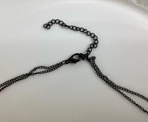 Large Faceted Drop Necklace Brown thumbnail 5