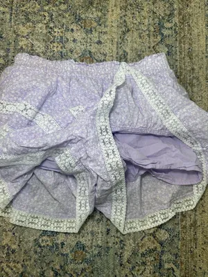 Altar'd State Winnie Floral Tiered Mini Skirt Purple Size L thumbnail 3
