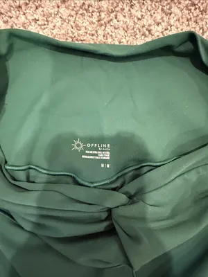 aerie Green Flare Leggings thumbnail 3