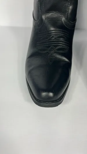 Faux Leather Cowboy Boots Embroidery Detail Women’s Size 7.5 thumbnail 4