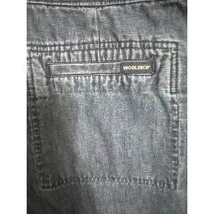 VTG Woolrich Denim Crop‎ Pants Womens 33 Waist Medium Wash Straight Leg Baggy thumbnail 8