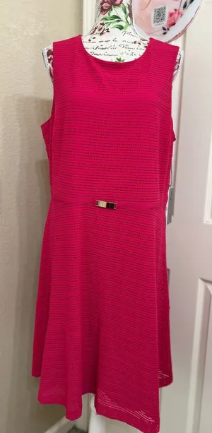 Jennifer Lopez pink sleeveless dress size 16 thumbnail 1