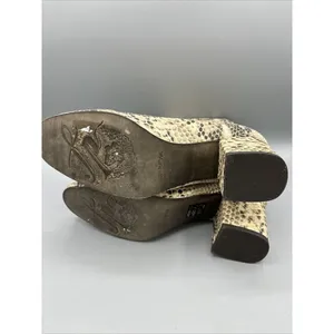 Free People Snake Skin‎ Reptile Block Heel Women’s Boots Size 37 thumbnail 6