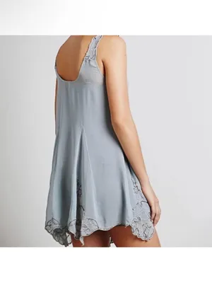 RARE NWT FREE PEOPLE Beads For Days Dress Sheer Boho Swing Sleeveless tunic S thumbnail 5