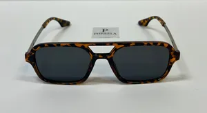 Leopard aviator sunglasses / metal aviator leopard brown sunglasses thumbnail 1