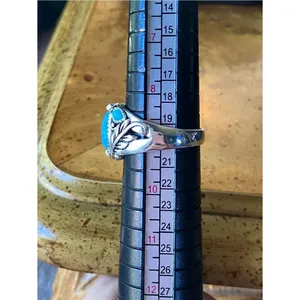 Sleeping Beauty Turquoise Sterling Silver Ring Size 9 Blue thumbnail 7