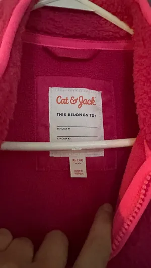 Cat and jack Fluffy pink jacket thumbnail 3
