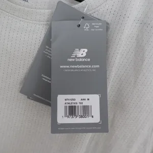 New Balance Womens Athletics Tee WT41253 Light Grey Mesh Training Shirt Size M thumbnail 5