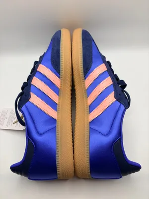 Adidas Samba OG W Women’s 6.5 Blue Pink Gum Sole Suede Satin Sneakers JS1317 thumbnail 9
