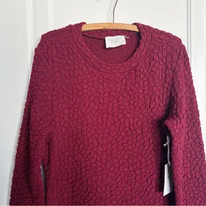 Hyacinth House • Tuckernuck Maroon Textured Madison Maxi Dress midi stretch knit thumbnail 5