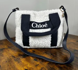 Chloe Woody Faux Shearling Fur Tote Bag 2-Way Small Size thumbnail 1
