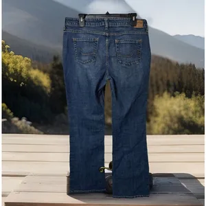 Levi's Retro Signature Women‎ Sz 14 Low Rise Boot Cut Jean Western Cowboy thumbnail 4