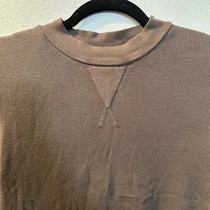 Short sleeve thermal asymmetrical crew neck dress thumbnail 3
