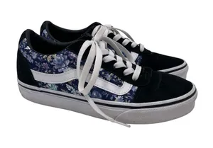 Vans Ward Moody Floral Purple/Black Skate Shoes Women's Size 6 Lace Up Sneakers thumbnail 1