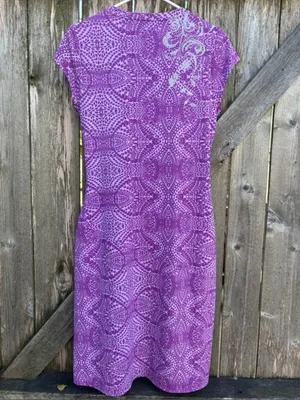 NWOT Athleta Nectar Faux Wrap Dress Purple Size Large thumbnail 10