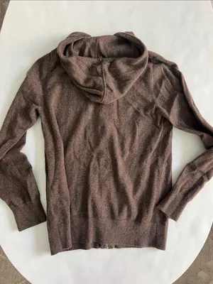 Qunice Mongolian Cashmere Full-Zip Hoodie in Brown Size Medium $119 thumbnail 5