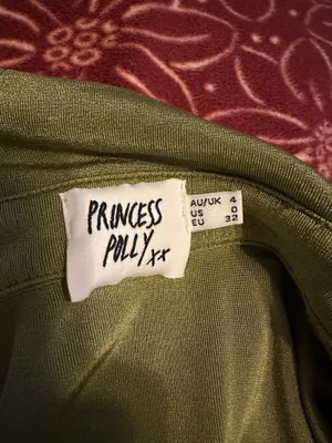 Princess Polly Green Collared Button-Up Long Sleeve Top Women's Size 0 thumbnail 2