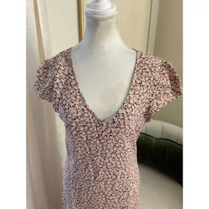 For Love & Lemons Hailey Pink Floral Print Maxi Dress Size‎ Small Slits thumbnail 3