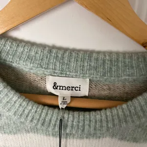 &Merci‎ Striped Crewneck Pullover Knit Sweater Size Large thumbnail 2